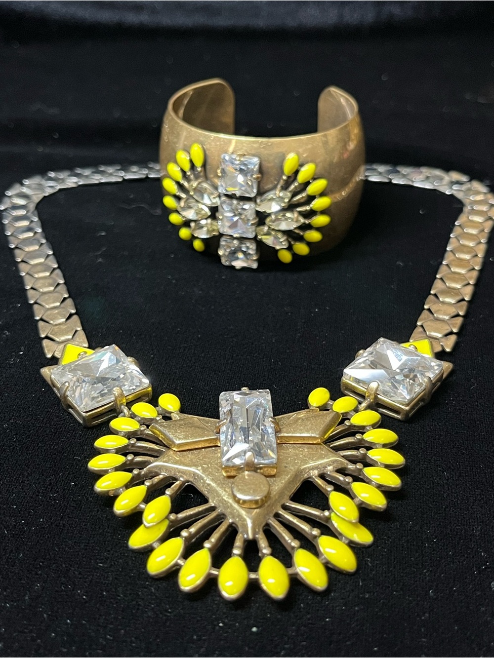 Stella & Dot Norah Statement Necklace & Cuff Bracelet Set 1766